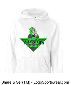 Youth White Hoodie with Crest Design Zoom