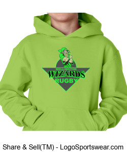 Youth Green Hoodie With Crest Design Zoom